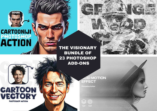 The Visionary Bundle Of 23 Photoshop Add-Ons - Photoboto