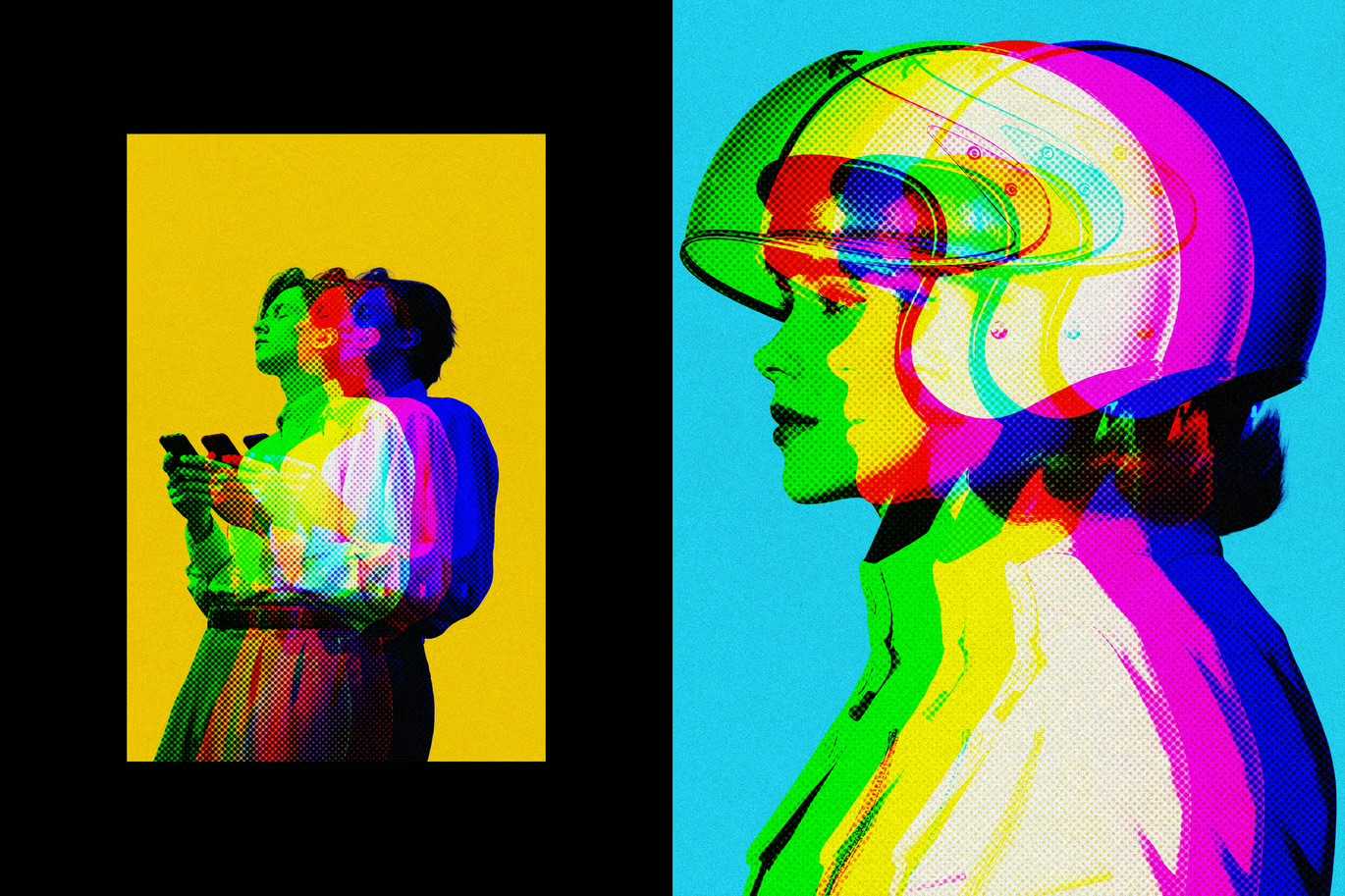 21 Retro Print Photoshop Effects Bundle - Photoboto