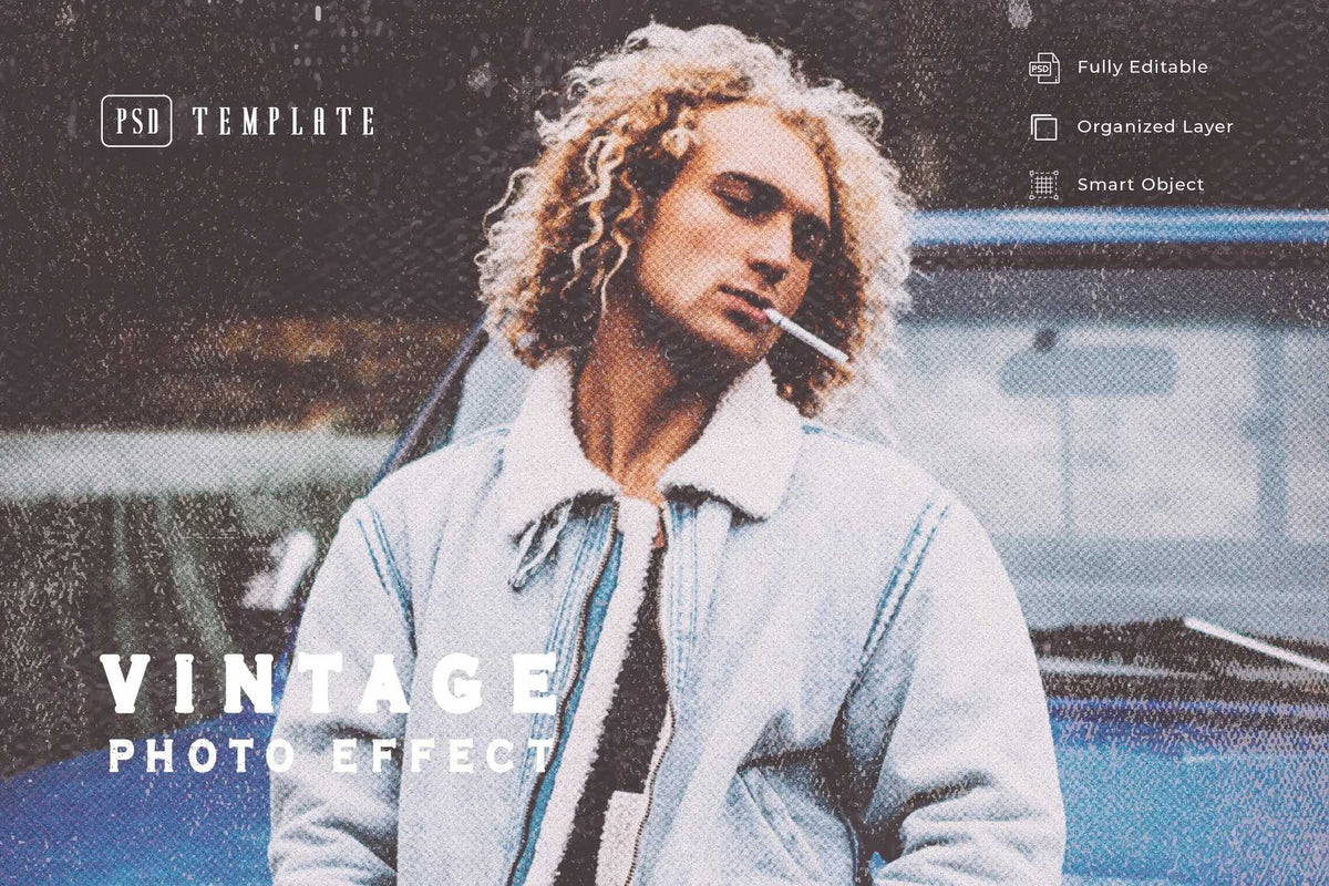 19 Aged Vintage Photoshop Effects Bundle