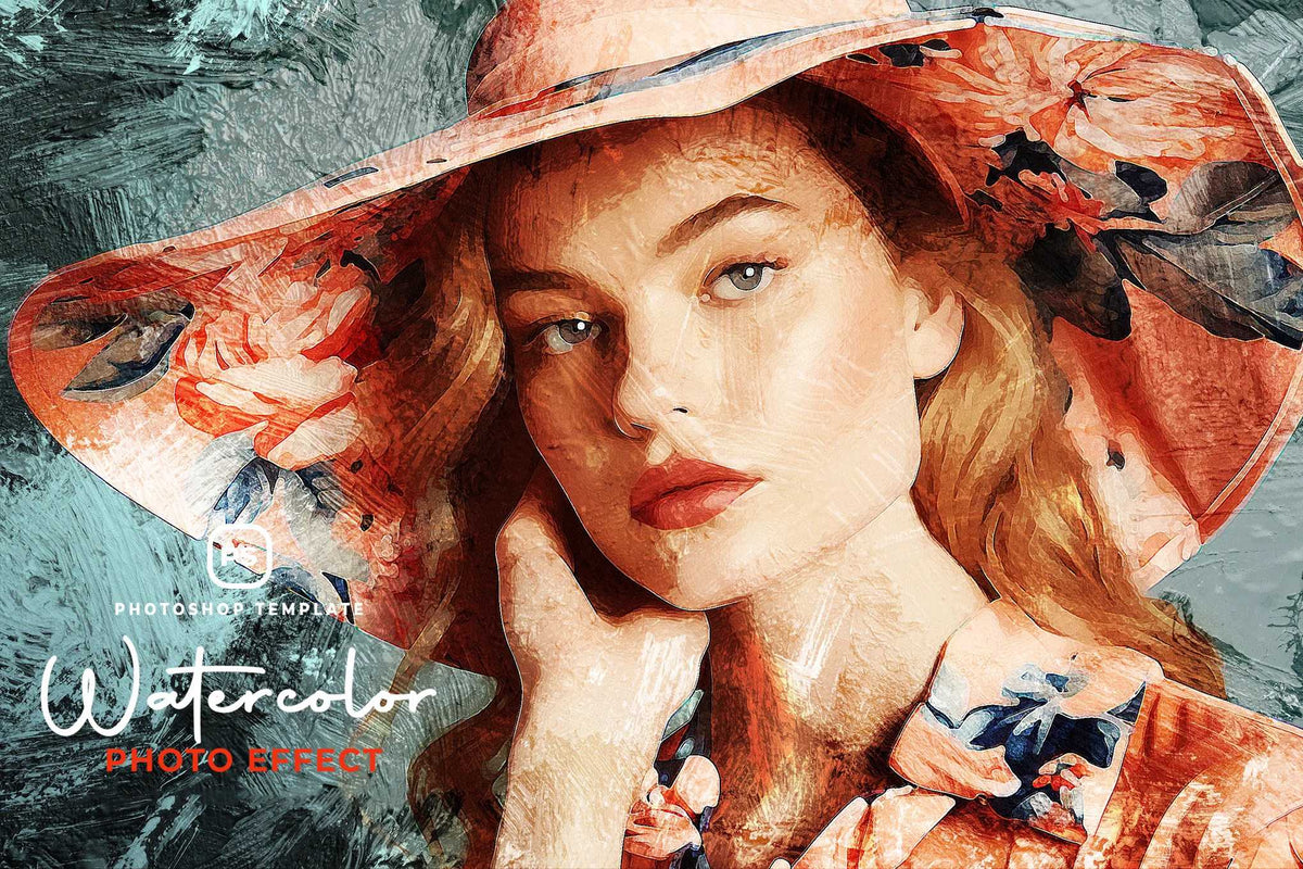 21 Painterly Watercolor Photoshop Effects Collection