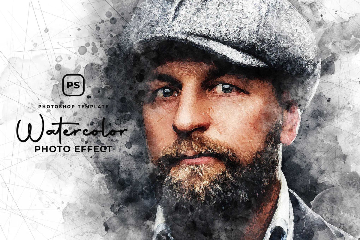 21 Painterly Watercolor Photoshop Effects Collection