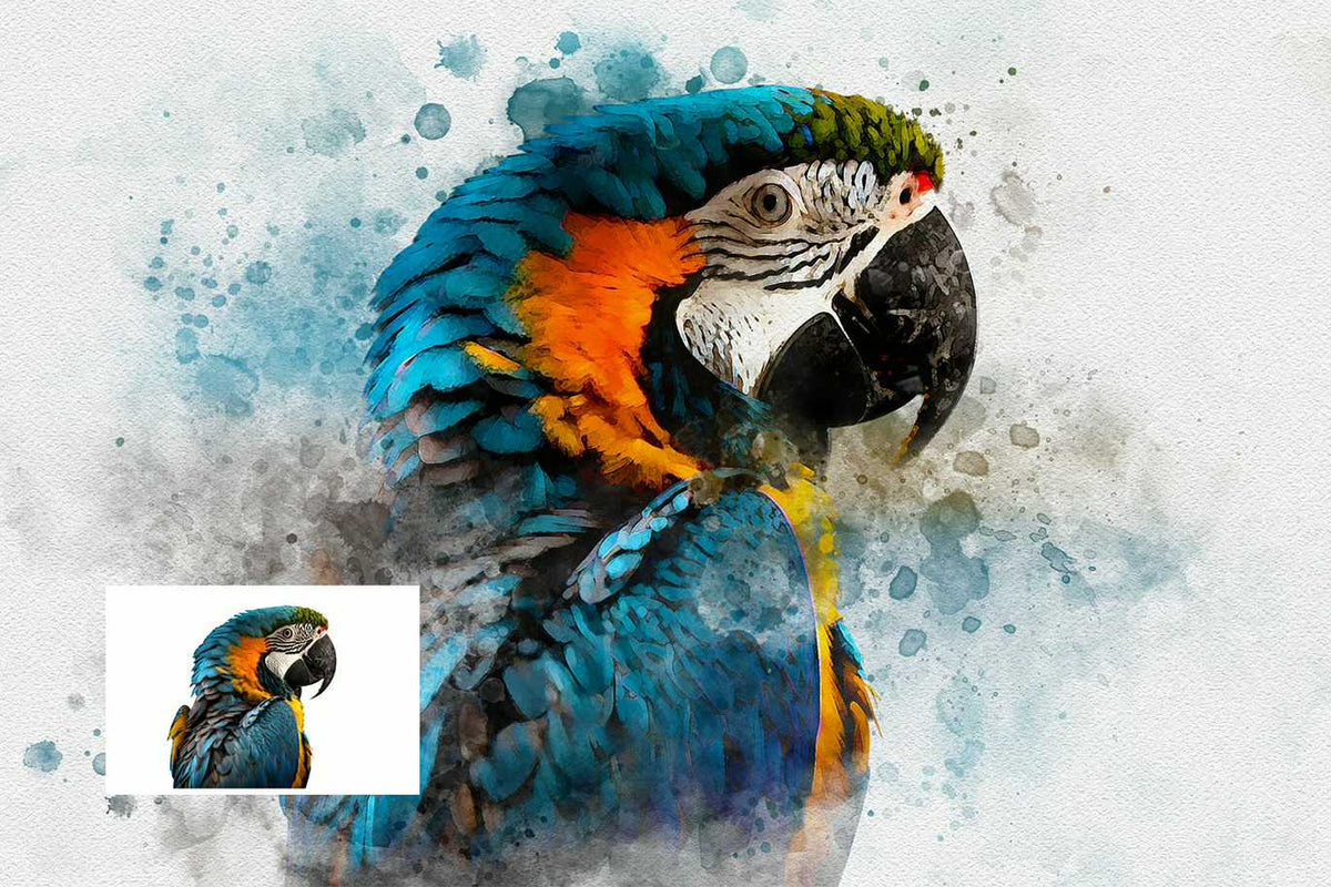 21 Painterly Watercolor Photoshop Effects Collection