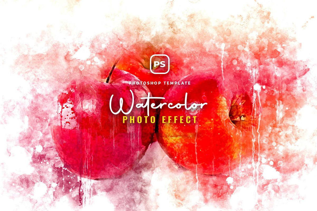 21 Painterly Watercolor Photoshop Effects Collection