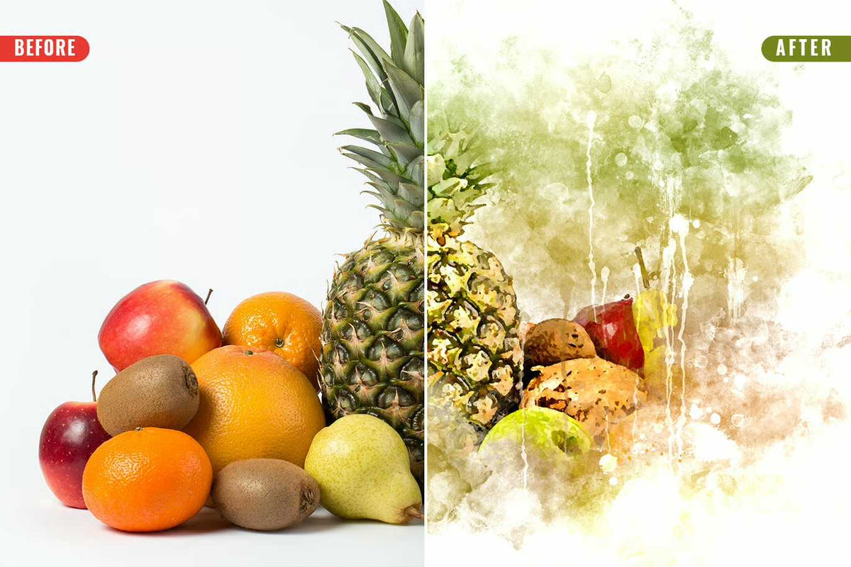 21 Painterly Watercolor Photoshop Effects Collection