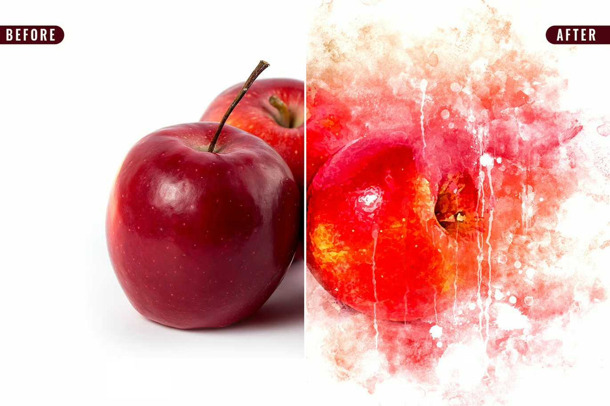 21 Painterly Watercolor Photoshop Effects Collection