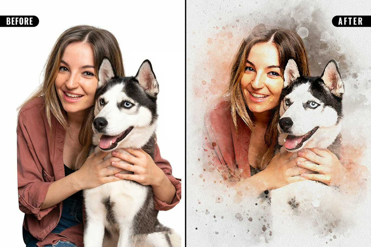 21 Painterly Watercolor Photoshop Effects Collection