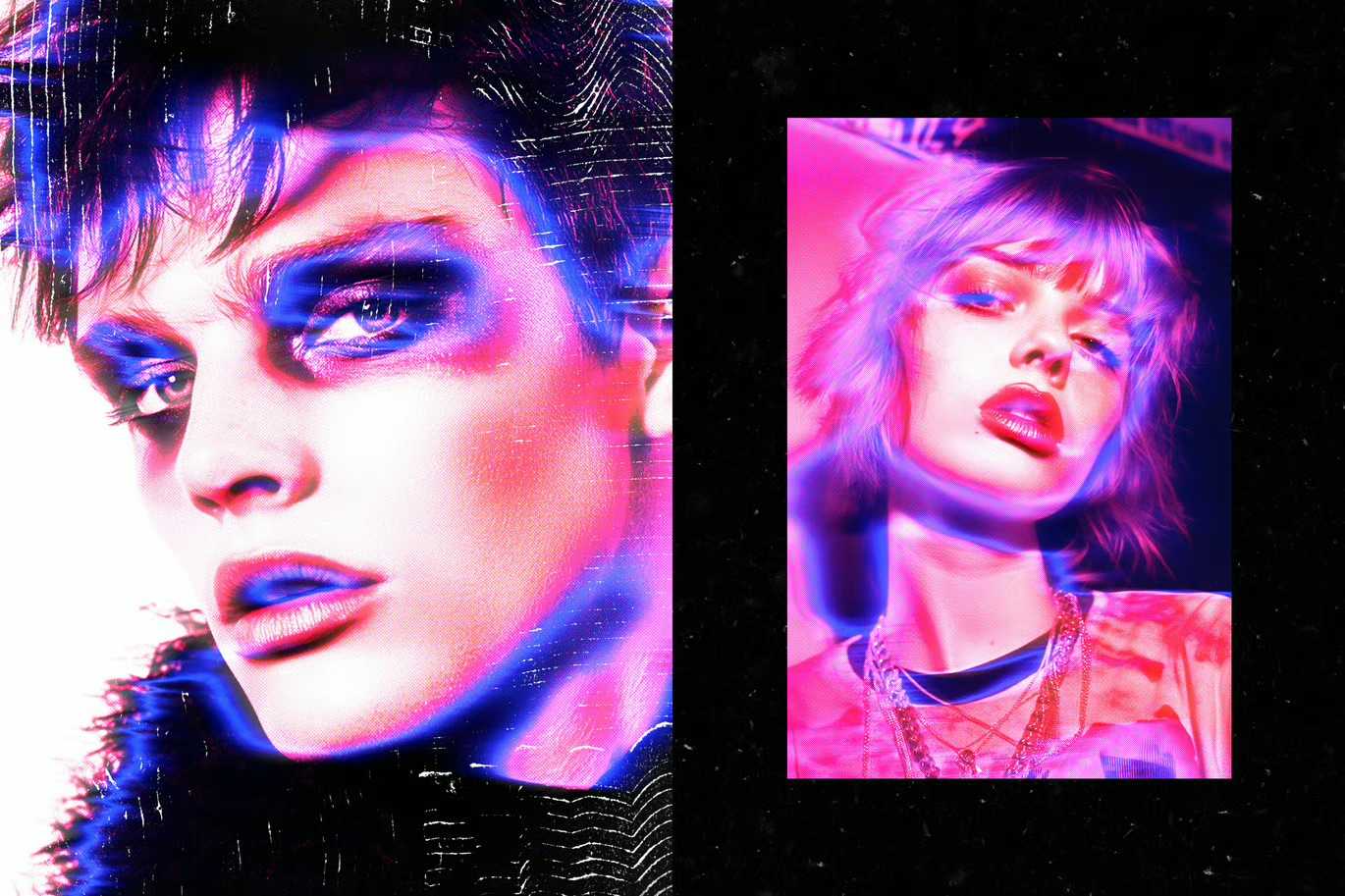21 Retro Print Photoshop Effects Bundle