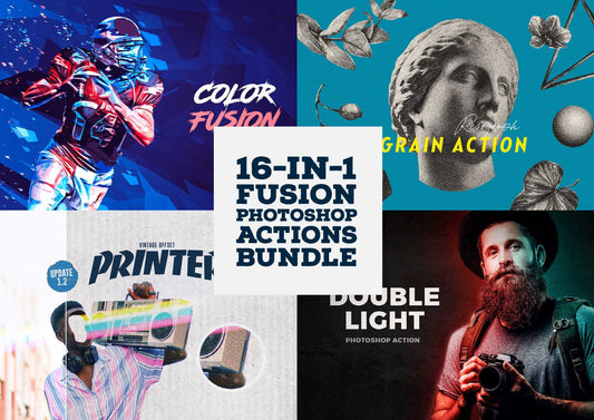 16-In-1 Fusion Photoshop Actions Bundle - Photoboto