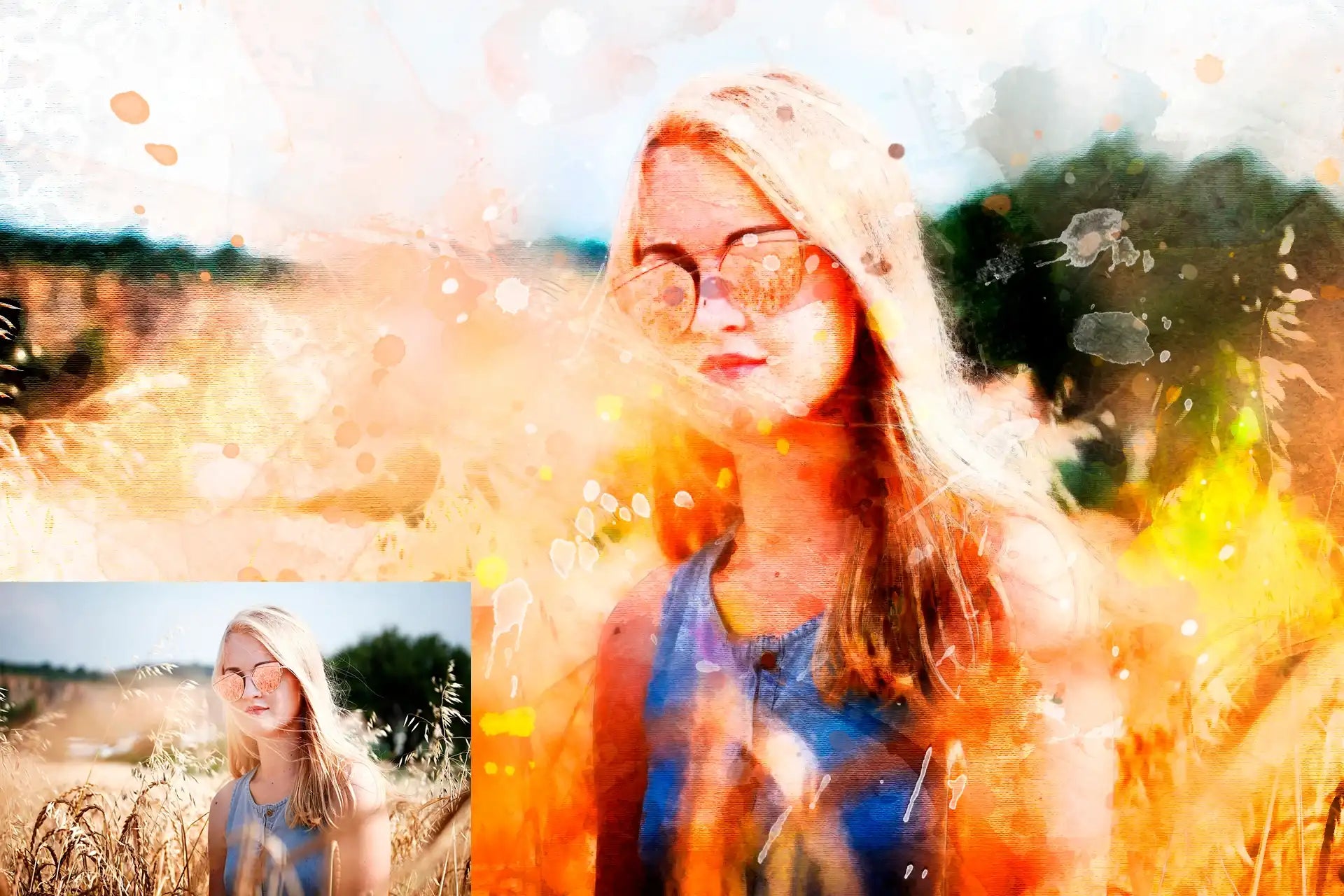 14 Plug And Play Painting Photoshop Actions Bundle - Photoboto