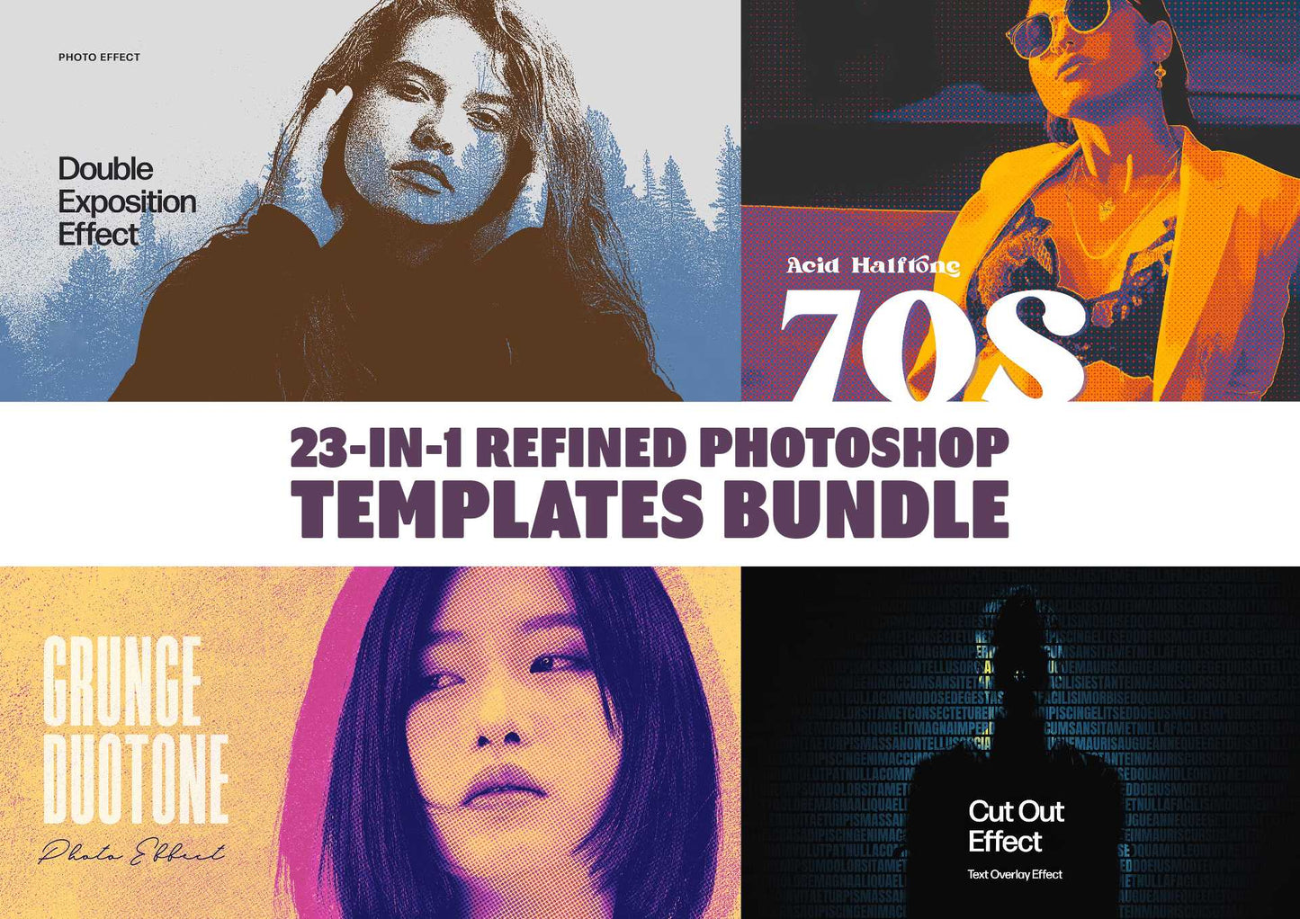 23-In-1 Refined Photoshop Templates Bundle - Photoboto