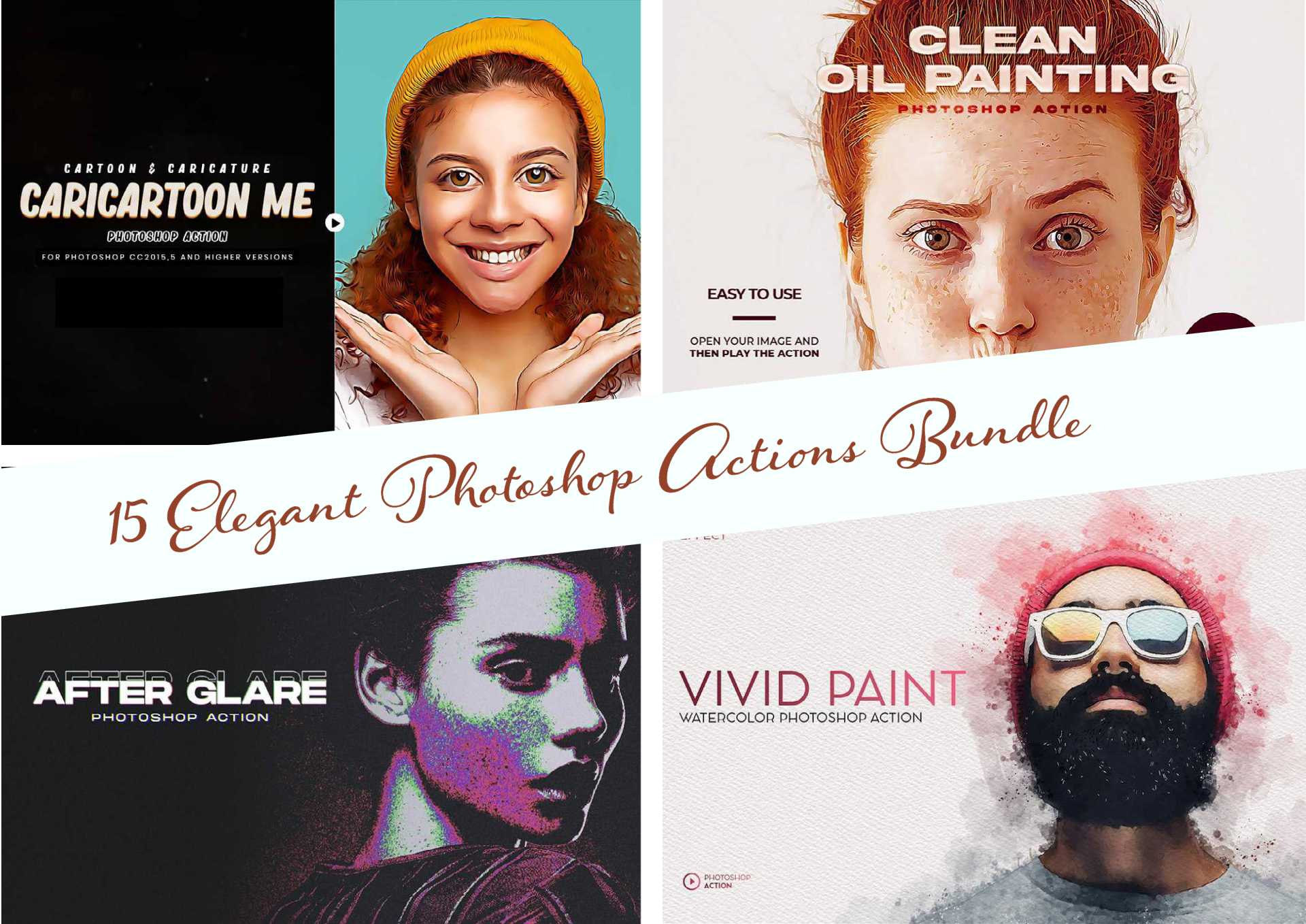 15 Elegant Photoshop Actions Bundle - Photoboto