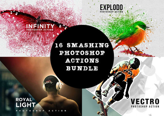 16 Smashing Photoshop Actions Bundle - Photoboto