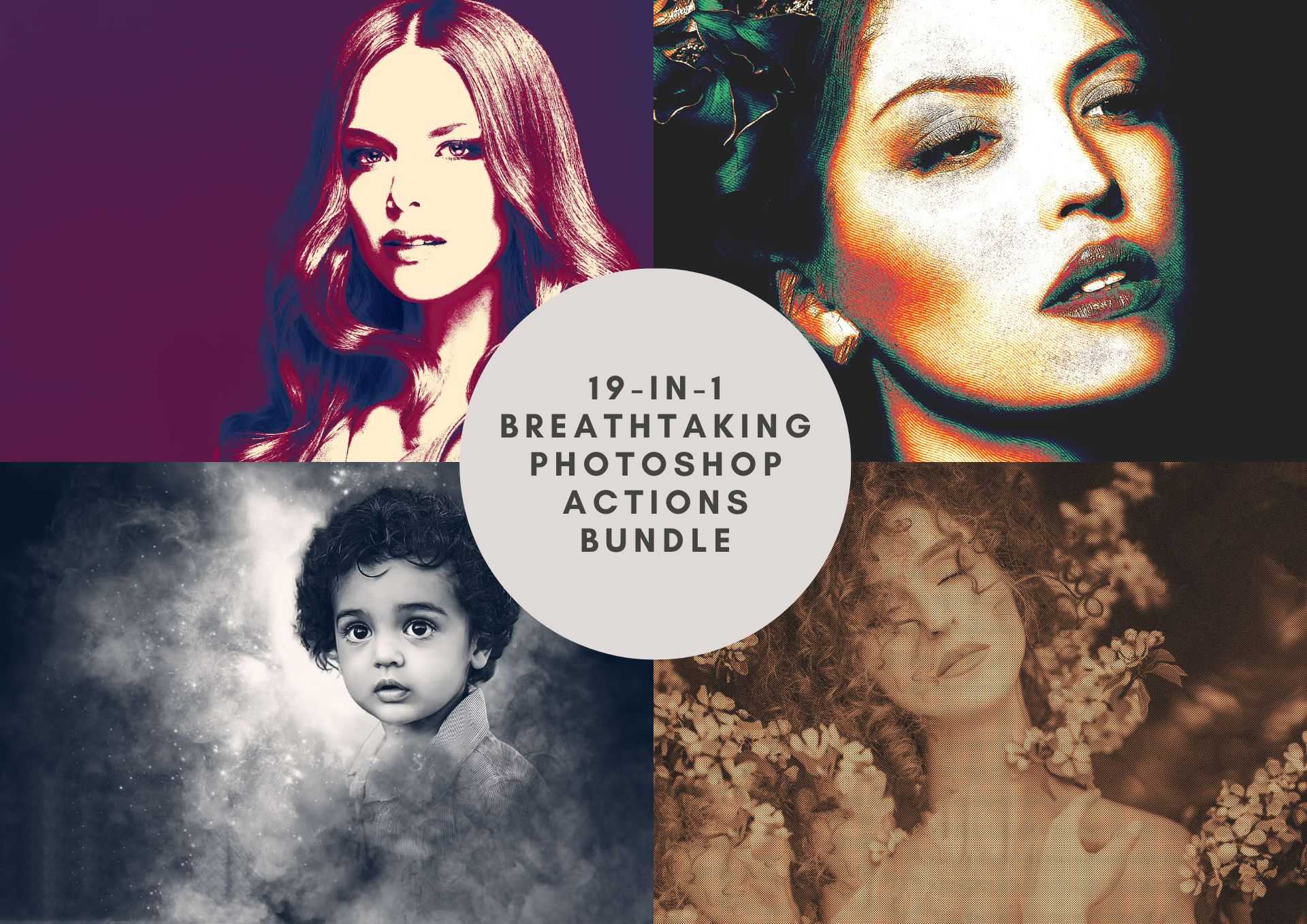19-In-1 Breathtaking Photoshop Actions Bundle - Photoboto