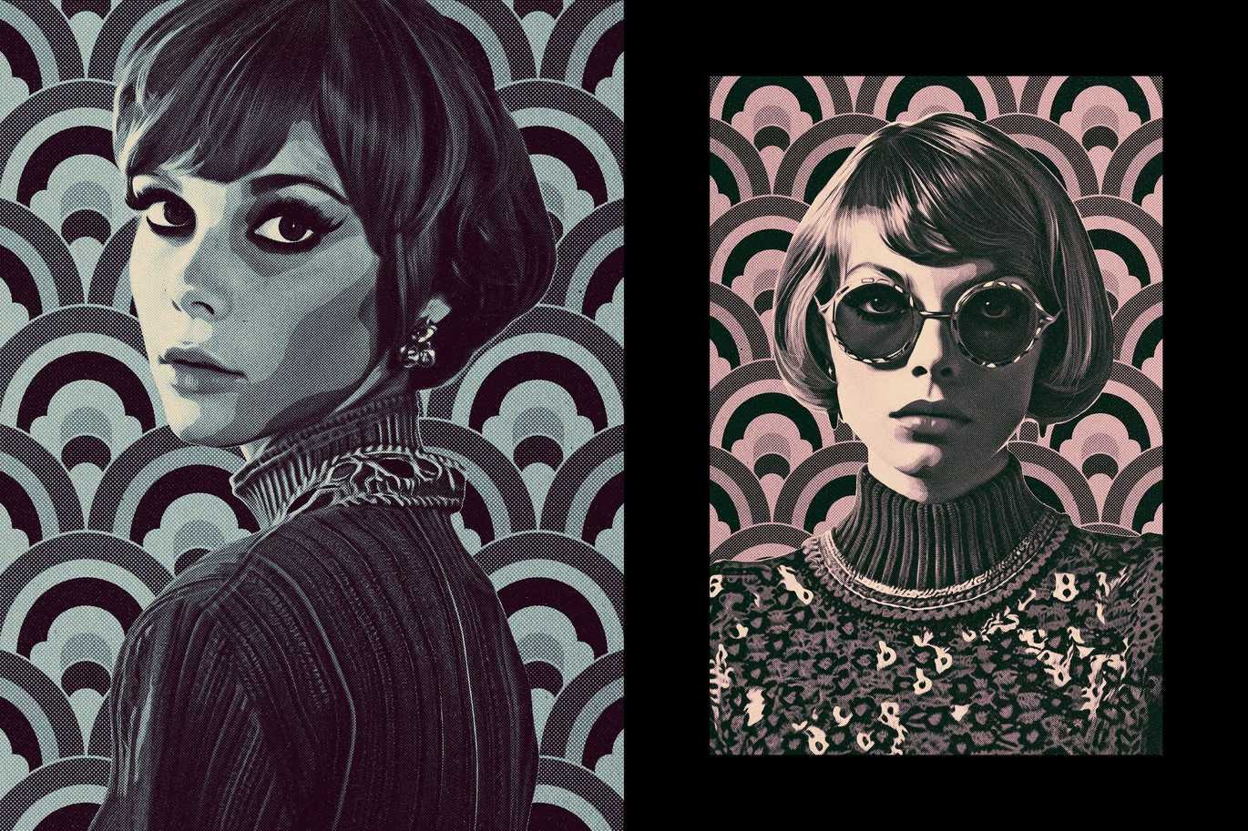 24 Iconic Retro Design Photoshop Templates Bundle - Photoboto