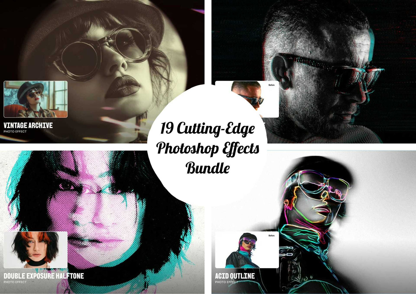 19 Cutting-Edge Photoshop Effects Bundle