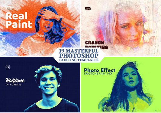19 Masterful Photoshop Painting Templates - Photoboto