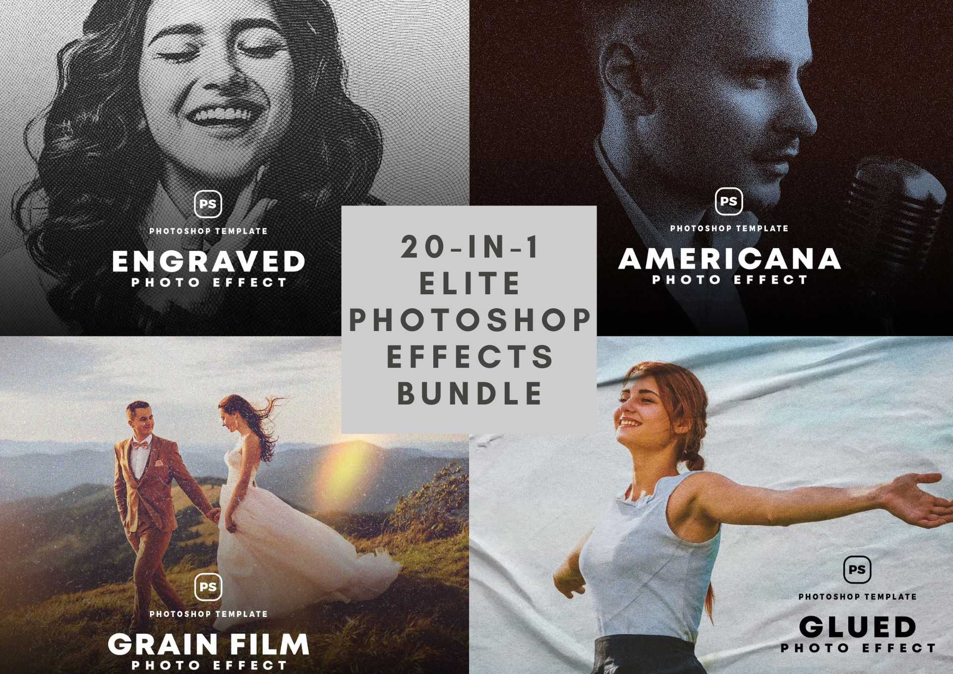 20-In-1 Elite Photoshop Effects Bundle – Photoboto