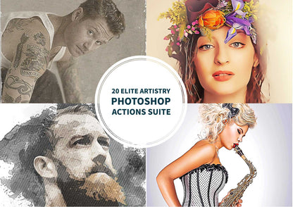 20 Elite Artistry Photoshop Actions Suite