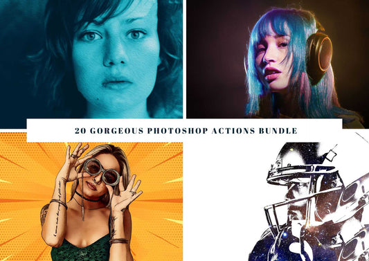 20 Gorgeous Photoshop Actions Bundle