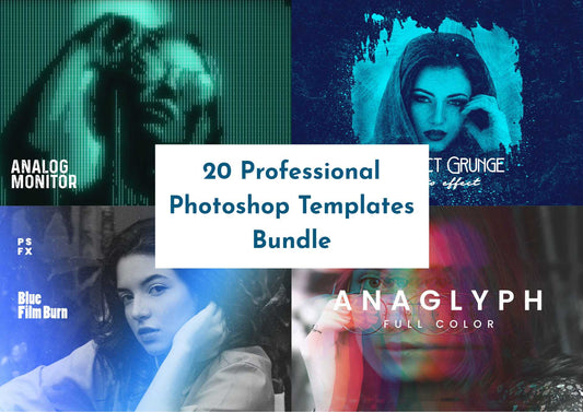 20 Professional Photoshop Templates Bundle - Photoboto
