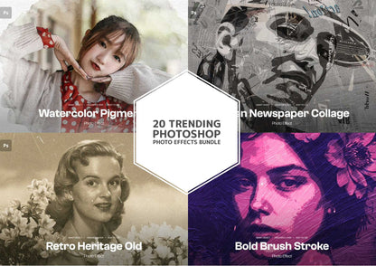 20 Trending Photoshop Photo Effects Bundle