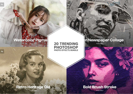20 Trending Photoshop Photo Effects Bundle