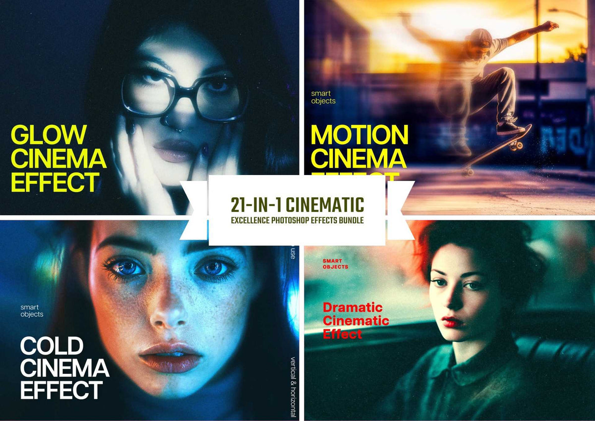 21-In-1 Cinematic Excellence Photoshop Effects Bundle