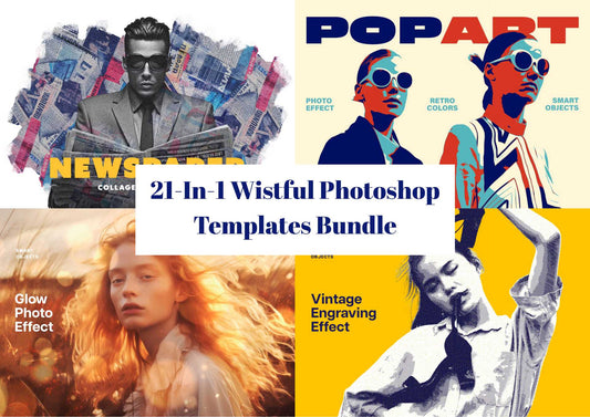 21-In-1 Wistful Photoshop Templates Bundle - Photoboto