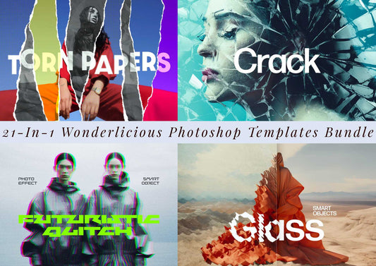 21-In-1 Wonderlicious Photoshop Templates Bundle - Photoboto