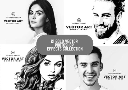 21 Bold Vector Photoshop Effects Collection
