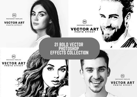 21 Bold Vector Photoshop Effects Collection