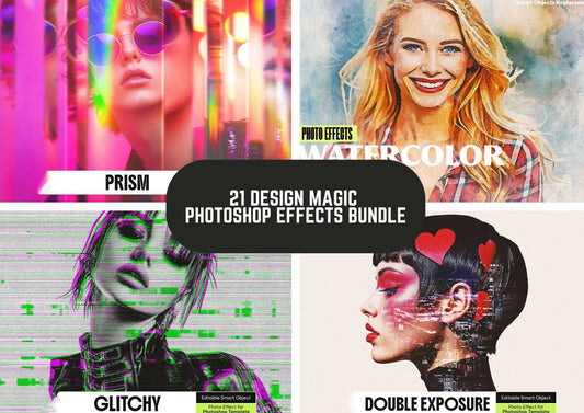 21 Design Magic Photoshop Effects Bundle
