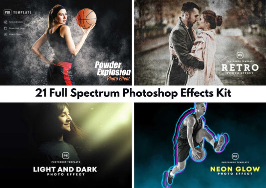 21 Full Spectrum Photoshop Effects Kit