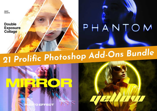 21 Prolific Photoshop Add-Ons Bundle - Photoboto