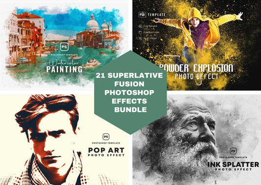 21 Superlative Fusion Photoshop Effects Bundle