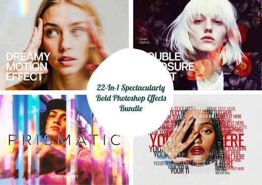 22-In-1 Spectacularly Bold Photoshop Effects Bundle