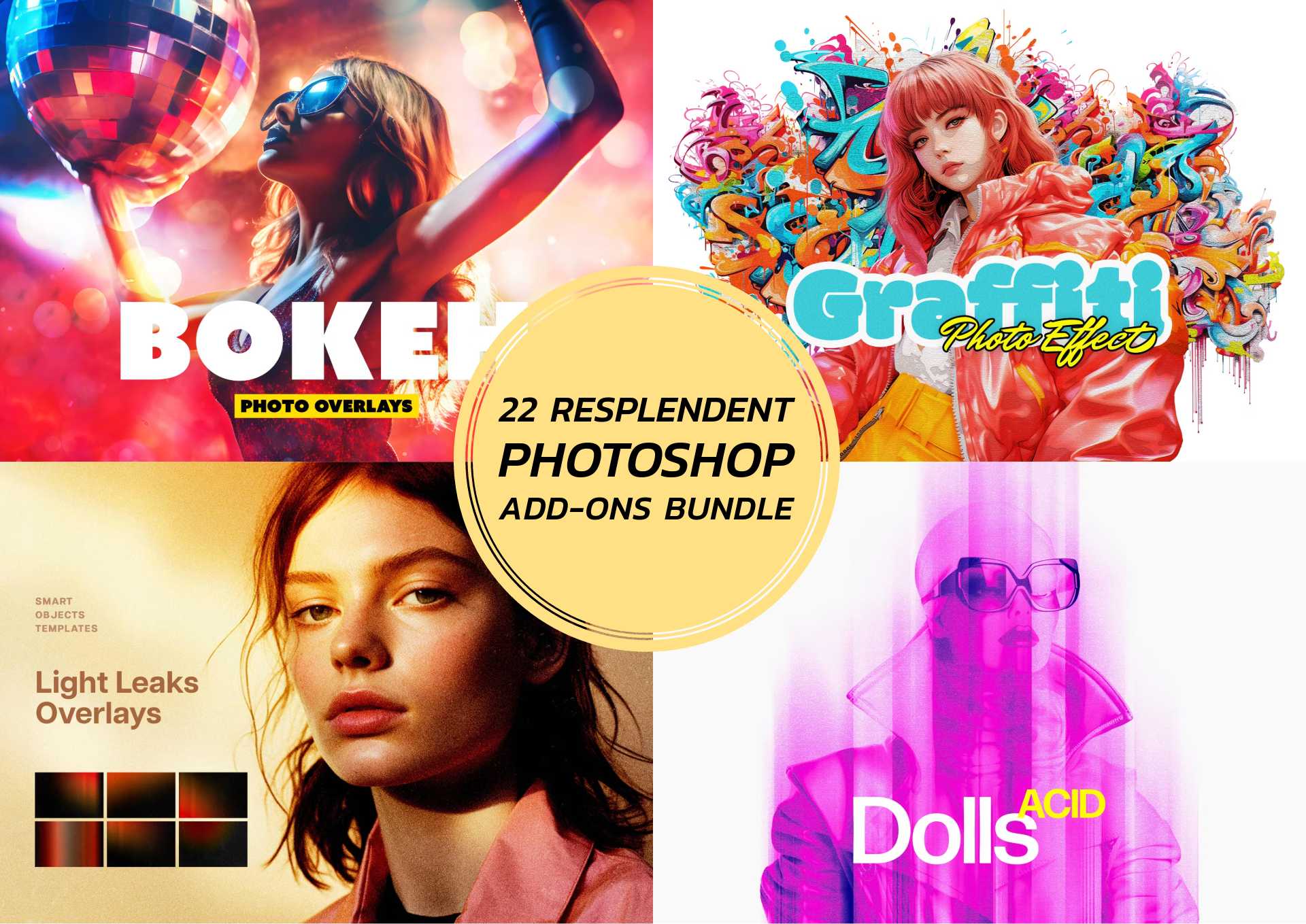 22 Resplendent Photoshop Add-Ons Bundle - Photoboto