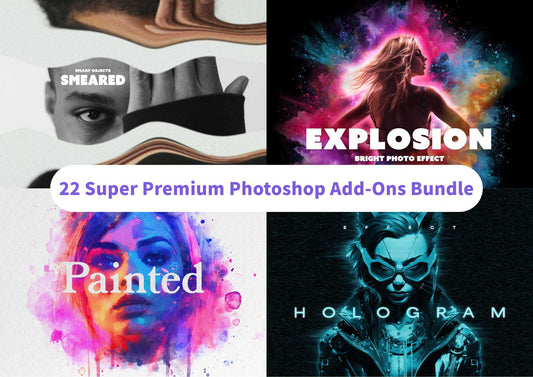 22 Super Premium Photoshop Add-Ons Bundle - Photoboto