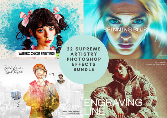 22 Supreme Artistry Photoshop Effects Bundle