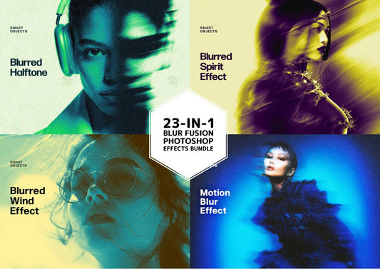 23-In-1 Blur Fusion Photoshop Effects Bundle