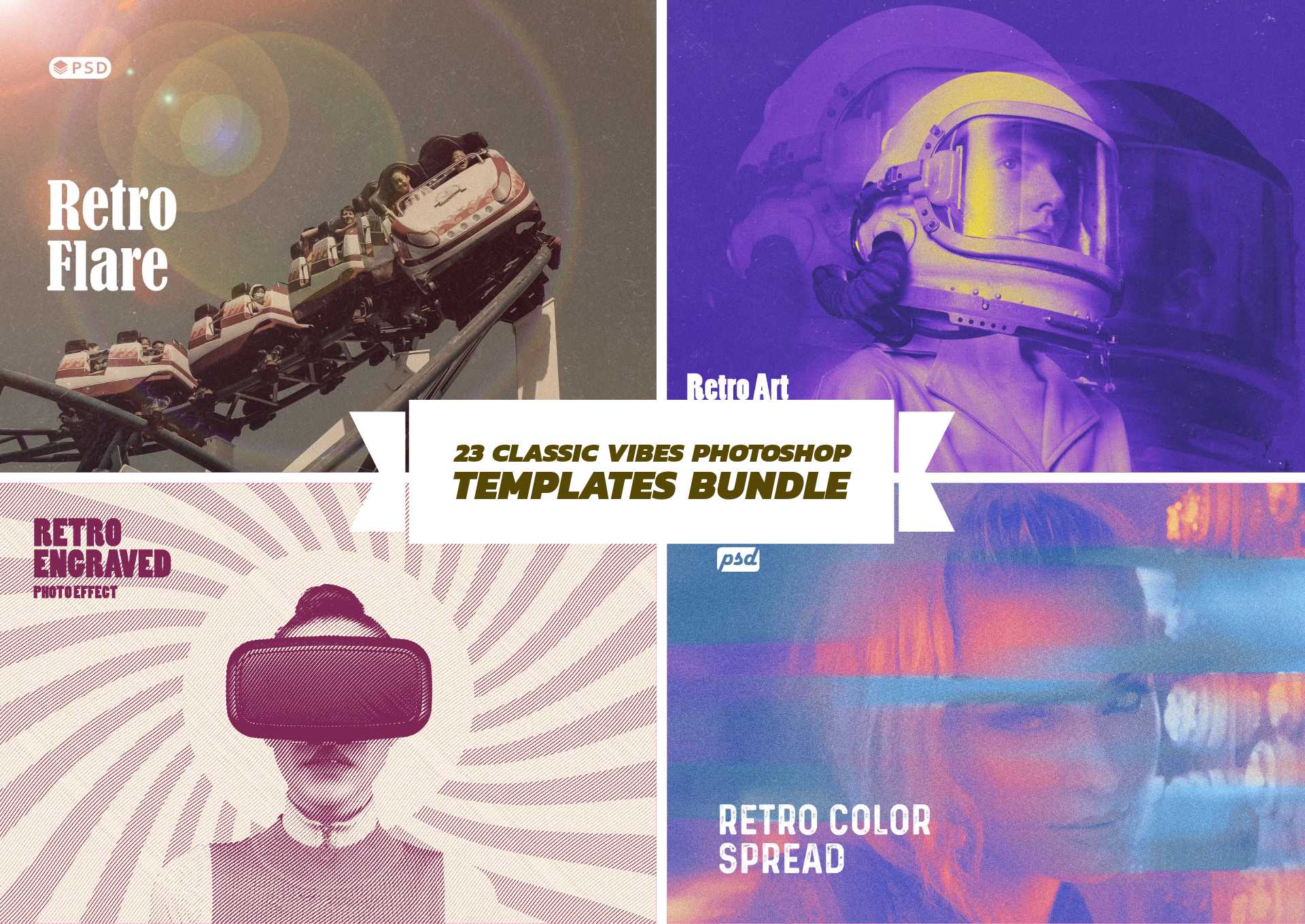 23 Classic Vibes Photoshop Templates Bundle - Photoboto
