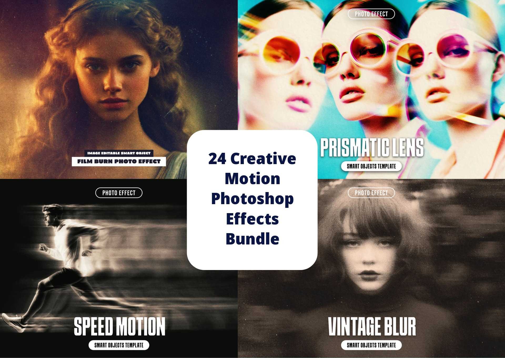 24 Creative Motion Photoshop Effects Bundle - Photoboto