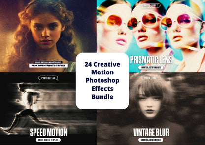 24 Creative Motion Photoshop Effects Bundle - Photoboto