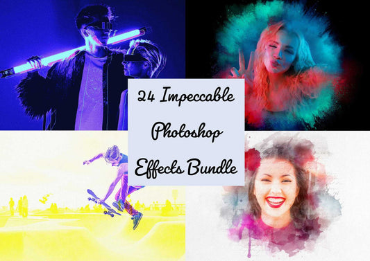 24 Impeccable Photoshop Effects Bundle - Photoboto