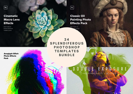 24 Splendiferous Photoshop Templates Bundle - Photoboto