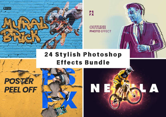 24 Stylish Photoshop Effects Bundle - Photoboto