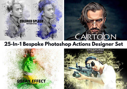 25-In-1 Bespoke Photoshop Actions Designer Set