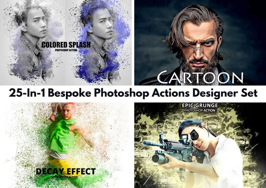 25-In-1 Bespoke Photoshop Actions Designer Set