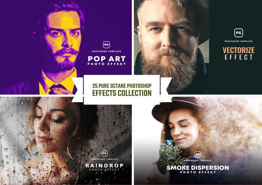 25 Pure Octane Photoshop Effects Collection