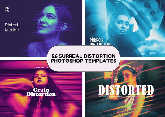 26 Surreal Distortion Photoshop Templates - Photoboto